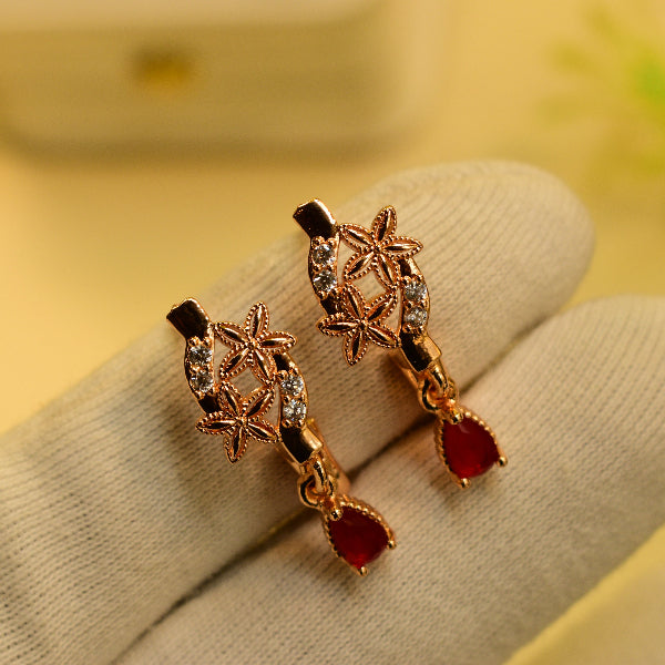 Luxury Design Gold Plated Real Stones Earrings for Girls/Women