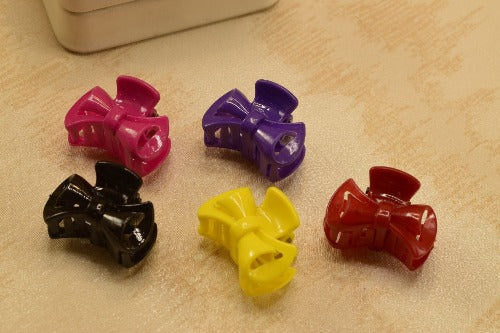 Black/Pink/Purple/Red/Yellow 1 inch Hair Clips For Girls/Women