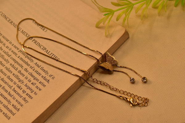 Dazzling Butterfly Design Gold Plated Pendant for Girls/Women