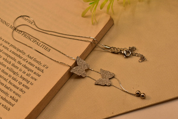 Gorgeous Butterfly Design Silver Plated Pendant for Girls/Women