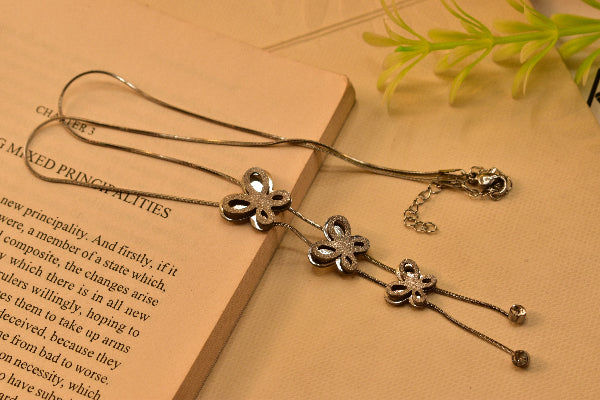 Stylish Butterfly Design Silver Plated Pendant for Girls/Women