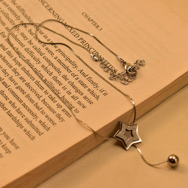 Fancy Unique Star Design Silver Plated Pendant for Girls/Women