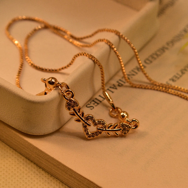 Stylish Design Gold Plated Crystal Stones Pendant for Girls/Women