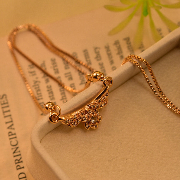 Stylish Design Gold Plated Crystal Stones Pendant for Girls/Women