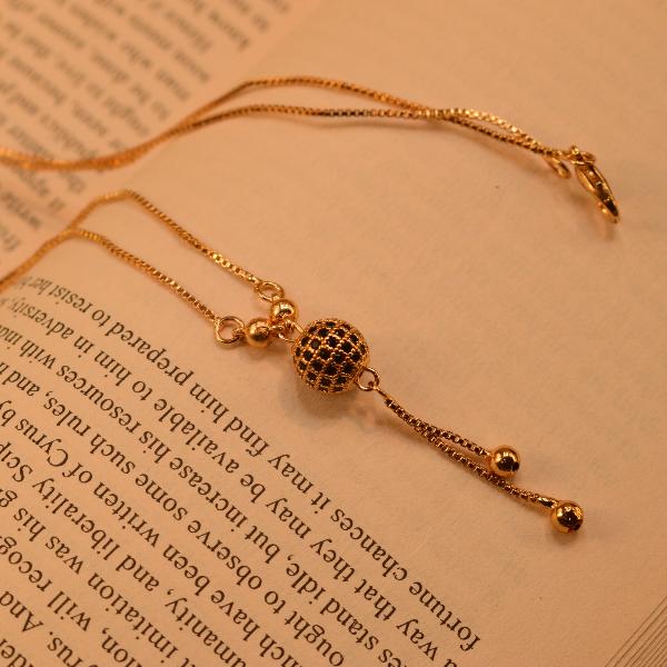 Stylish Luminous Design Gold Plated Mala Chain for Girls/Women