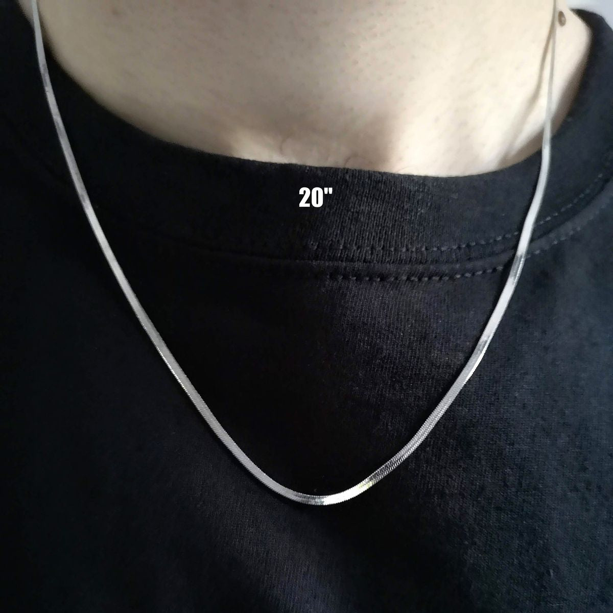 Gorgeous Unique Design Silver Plated 2mm 18 inch Snake Chain for Men
