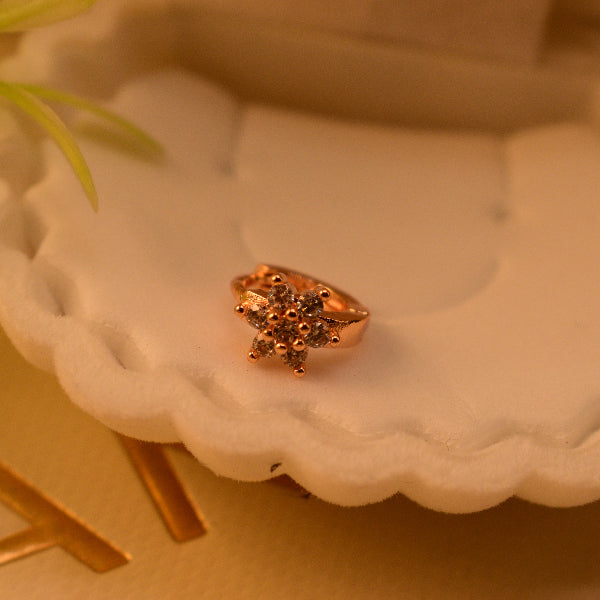 Gorgeous Unique Design Gold Plated Crystal Stones Nose Ring for Girls/Women