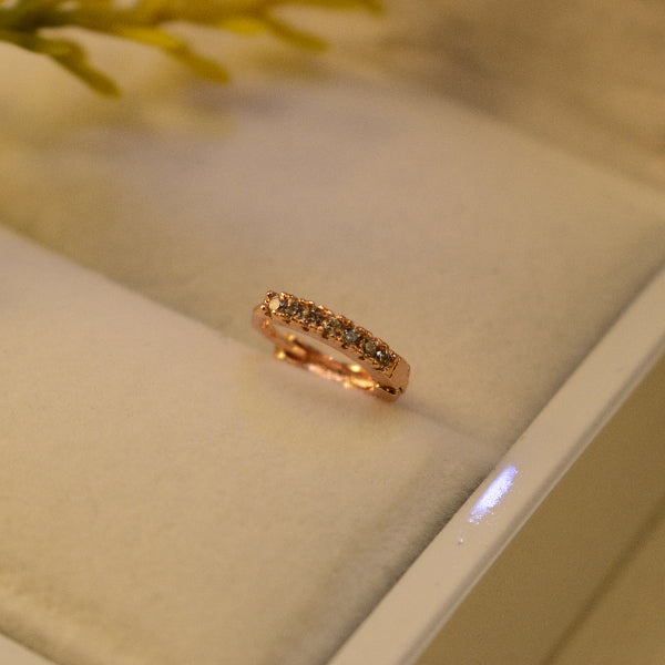 Luxury Design Gold Plated Crystal Stones Nose Ring for Girls/Women