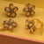 Elegant Fancy Golden Flower Zircon Necklace Sets  for Girls/Women