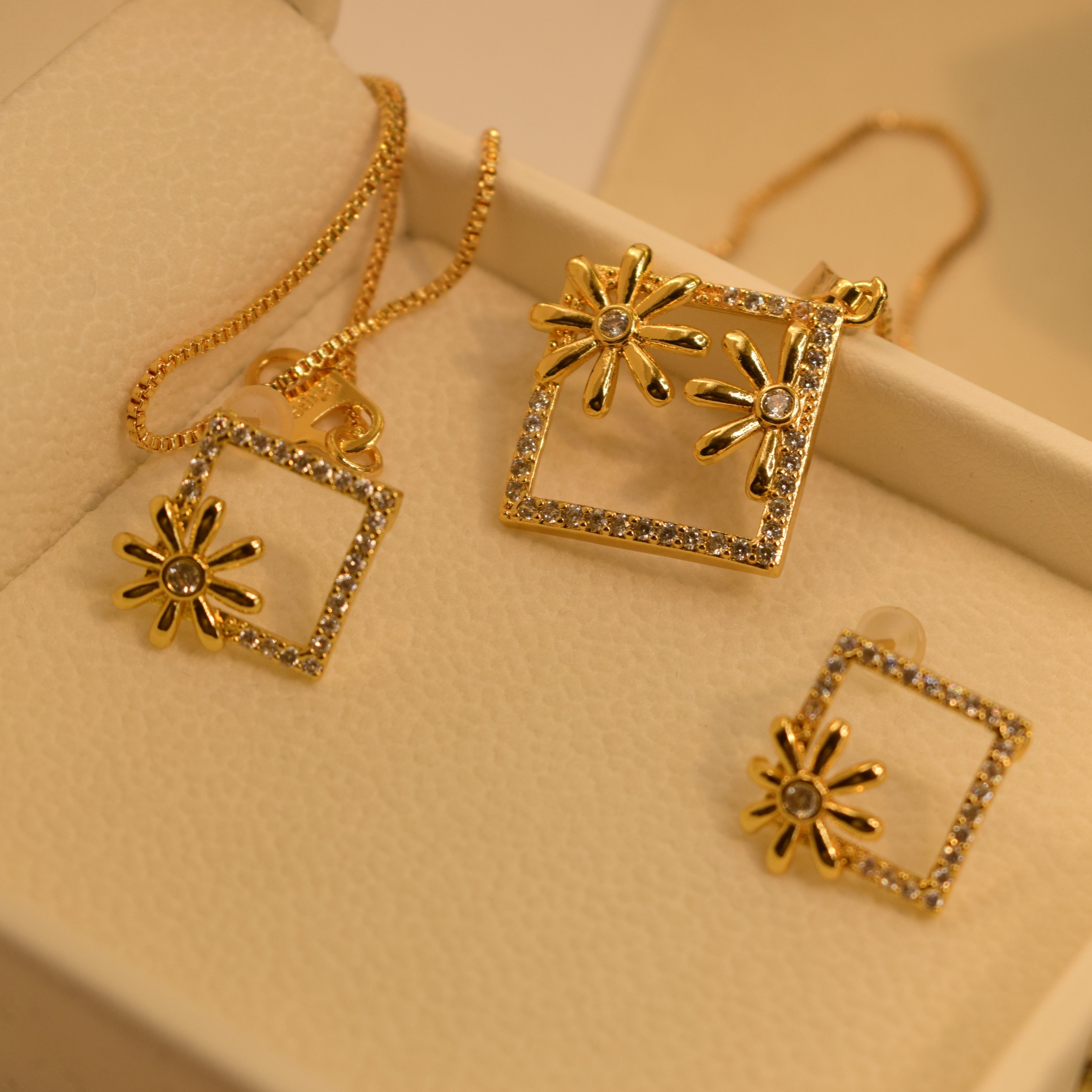 Beautiful Gold Plated Necklace Set for Girls/Women