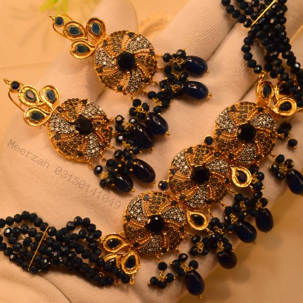 Beautiful Fancy Design Real Stones Necklace Set for Girls/Women