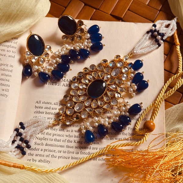 Luminous Design Gold Plated Real Stones Kundan Set for Girls/Women