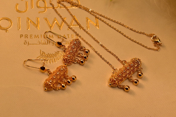 Luxury Unique Design Gold Plated Necklace Set for Girls/Women