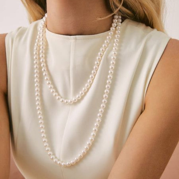 Sparkling Unique Design Pearls Necklace for Girls/Women