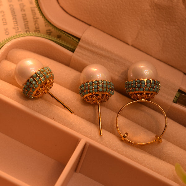 Charming Design Gold Plated Crystal Stones Necklace Set for Girls/Women