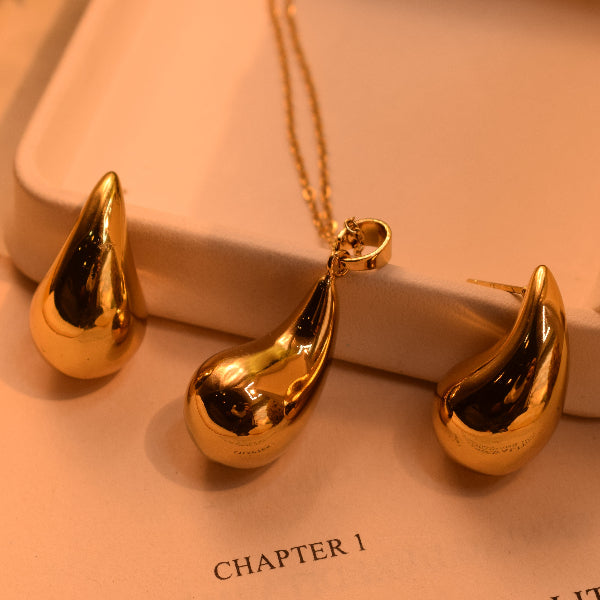 Beautiful Unique Design Gold Plated Necklace Set for Girls/Women