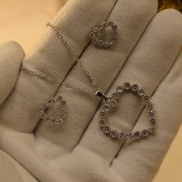 Gorgeous Unique Design Gold Plated Crystal Stones Necklace Set for Girls/Women