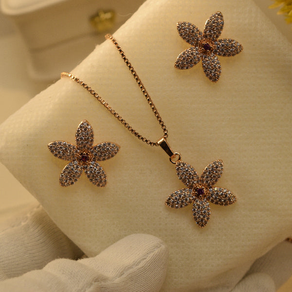 Luxury Unique Design Crystal Stones Necklace Set for Girls/Women