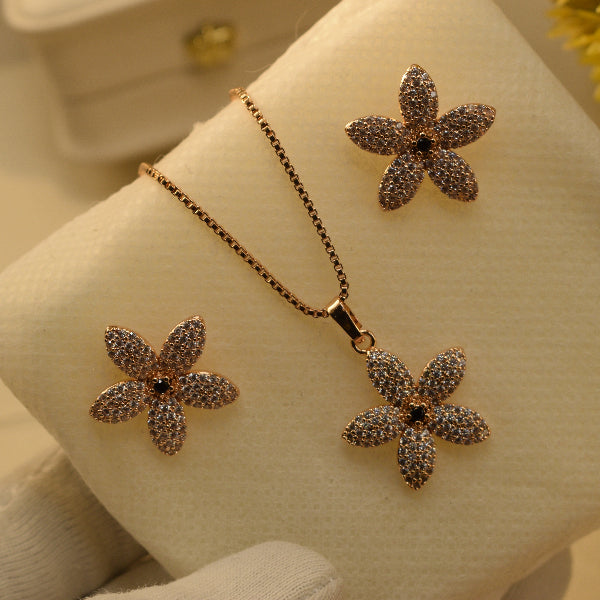 Luxury Unique Design Crystal Stones Necklace Set for Girls/Women
