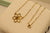 Fancy Design Crystal Golden Flower Pendant for Girls/Women