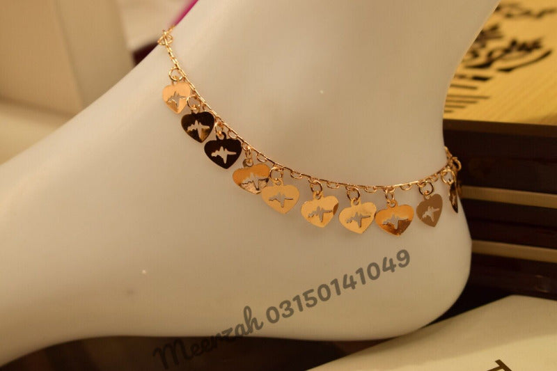 Beautiful Design Heart Beat Anklet for Girls/Women