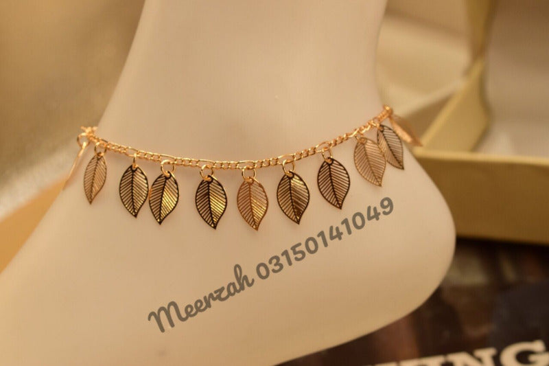 Beautiful Fancy Golden Leaf  Anklet for Girls/Women