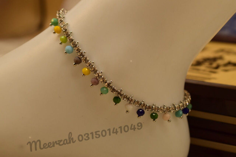 Fancy Design Multi Color Anklet for Girls/Women