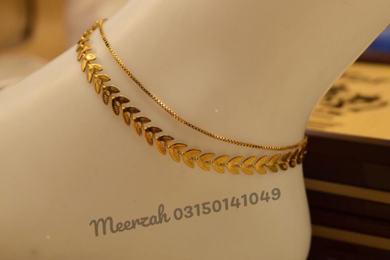 Design Gold Plated Anklet for Girls/Women