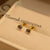 Beautiful Golden Stylish White Crystal Earings for Girls/Women