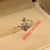 Sterling Crystal Silver Flower Adjustable Ring for Girls/Women - Meerzah