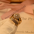 18k coated zircons studded adjustable pair ring for Girls/Women