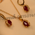Stylish Maroon Golden Crystal Necklace Sets for Girls/Women
