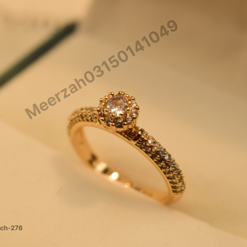 Stylish Crystal Stone Gold Plated Ring for Girls/Women