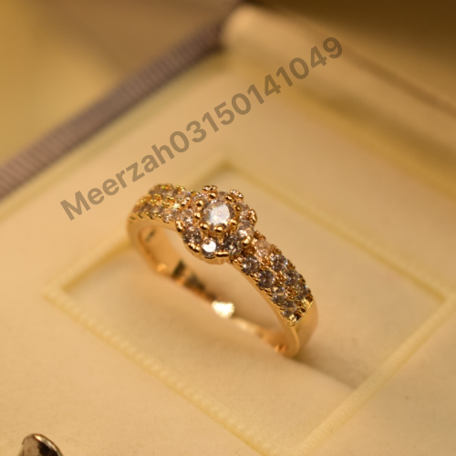 Stylish Crystal Stone Gold Plated Ring for Girls/Women