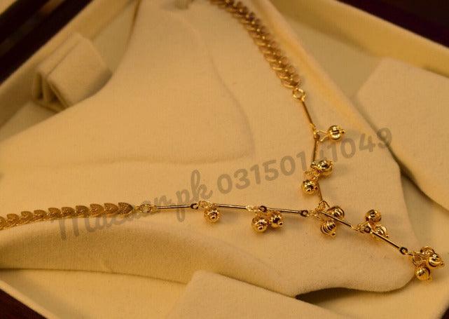 18K Chain Mala Micro Gold Plated Pendant for Girls/Women - Meerzah