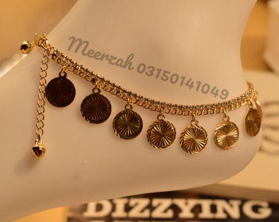 Stylish Fancy Gold Plated Anklet for Girls/Women