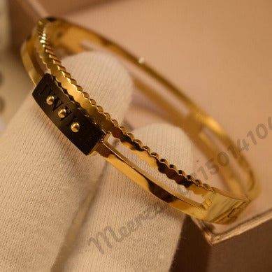 Antique Fancy Golden Bangle Bracelet for Girls/Women - Meerzah