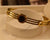 Beautiful Fancy Black Round crystal Golden Bangle Bracelet for Girls/Women - Meerzah