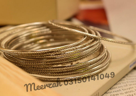 Fance Stylish Plane Design Silver Bangles for Girls/Women - Meerzah