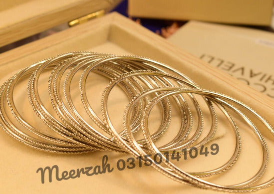 Fance Stylish Plane Design Silver Bangles for Girls/Women - Meerzah