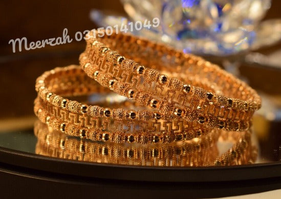 Stylish  Golden Design Bangles Set for Girls/Women