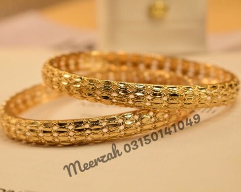 Fancy Golden Unique Design Bangles Set for Girls/Women