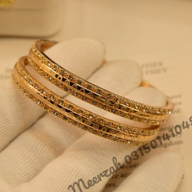 Elegant Golden Unique Design Bangles Set for Girls/Women