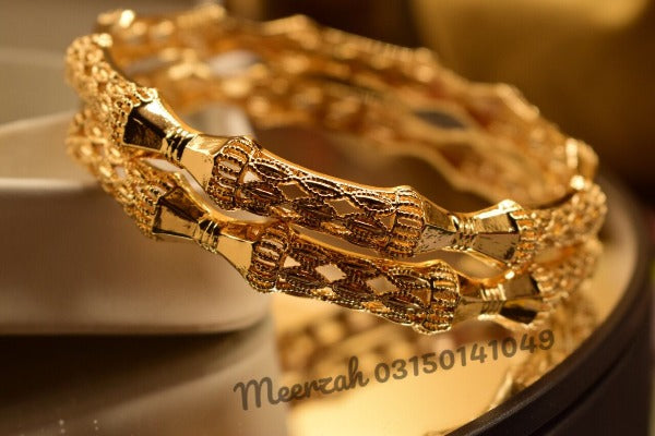 Elegan Unique Gold Design Bangles Set for Girls/Women