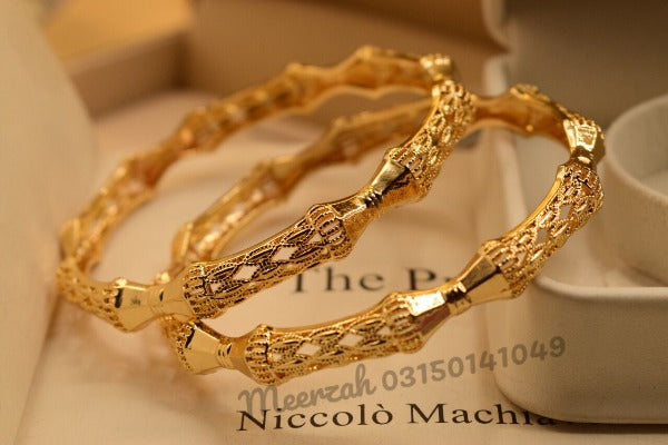 Elegan Unique Gold Design Bangles Set for Girls/Women