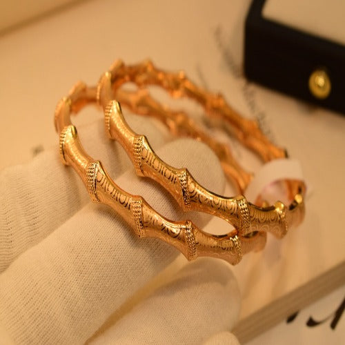 18k Fancy Design Plated Bangles set for Girls/Women