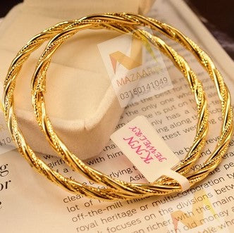 Elegant Fancy Golden Bangles for Girls/Women - Meerzah