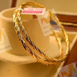 Elegant Fancy Golden Bangles for Girls/Women - Meerzah