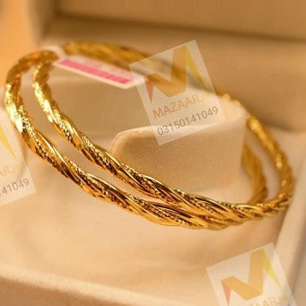 Elegant Fancy Golden Bangles for Girls/Women - Meerzah