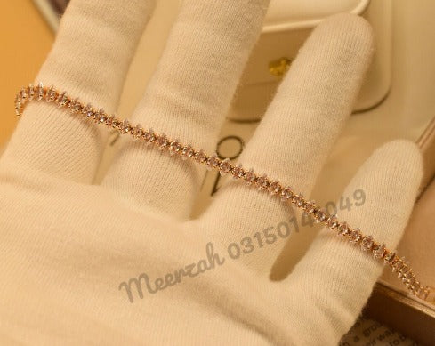 Elegant Fancy crystal Golden Bracelet for Girls/Women - Meerzah